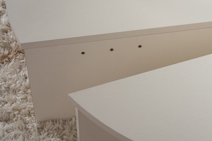 Nordure Orion Mesa de Centro Madera Blanca
